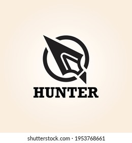 spear icon logo design vector. Spearhead logo design.