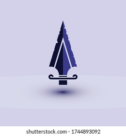 spear icon logo vector design 