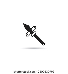 icono de la lanza en la ilustración del vector de fondo blanco