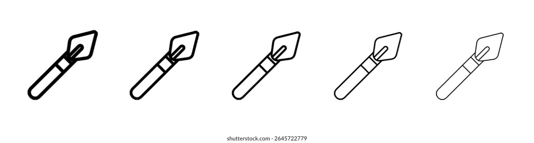 Speer Symbol einfache Vektorkontur Logo