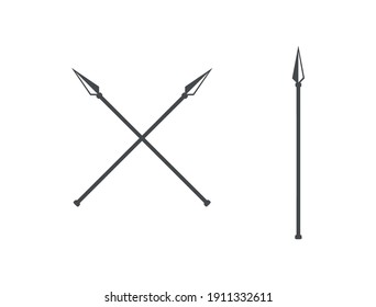 The Spear Icon. Vector Flat Icon