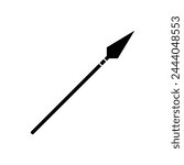 Spear icon. vector flat black illustration on white background..eps