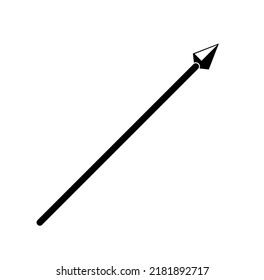 the spear icon. vector flat illustration