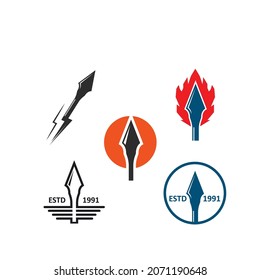 página web de plantilla de diseño de ilustración de vector de icono de lanza