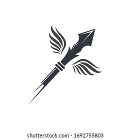 plantilla de diseño de ilustración vectorial de icono de lanza