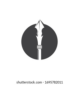 plantilla de diseño de ilustración vectorial de icono de lanza
