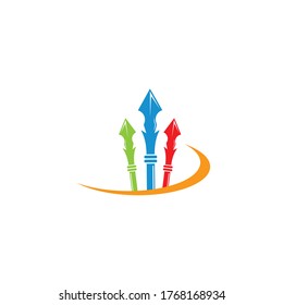 plantilla de diseño de ilustración vectorial de icono de lanza