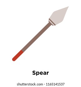 Spear icon vector isolated on white background, Spear transparent sign , historical stone age symbols