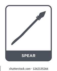 spear icon vector on white background, spear trendy filled icons from Stone age collection, spear simple element illustration