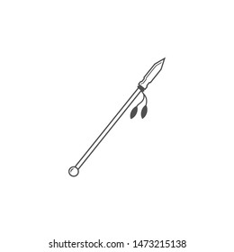 spear icon weapon symbol logo template