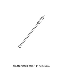 spear icon weapon symbol logo template