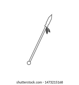 spear icon weapon symbol logo template
