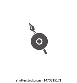 spear icon weapon symbol logo template