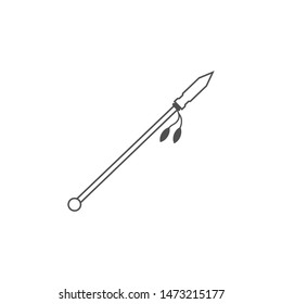 spear icon weapon symbol logo template