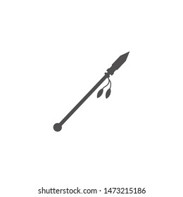spear icon weapon symbol logo template