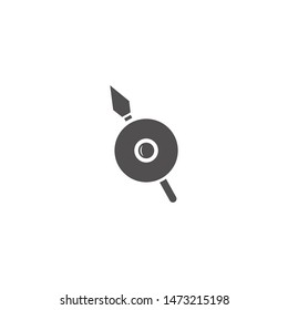 spear icon weapon symbol logo template