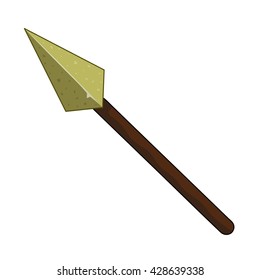 spear isolated illustration on white background