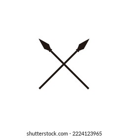 Spear letter X geometric symbol simple logo vector