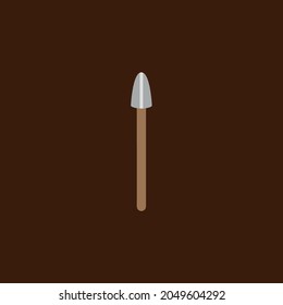 Spear line icon. Simple style Historycal war weapon poster background symbol. Logo design element. T-shirt printing. Vector for sticker.