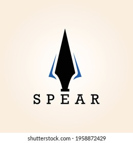 Spear logo design. Spear head icon design vector 