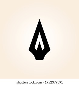 Spear Logo Design Icon. Spear Head Icon Design.