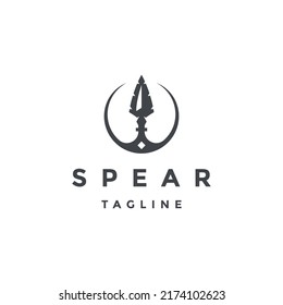 Spear logo design template flat vector