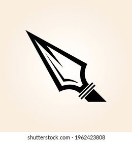 Spear logo design vector. Spear icon.