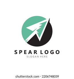 spear logo design with vector illustration