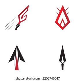 spear logo design with vector illustration