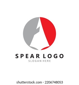 spear logo design with vector illustration