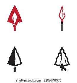 spear logo design with vector illustration