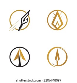 spear logo design with vector illustration