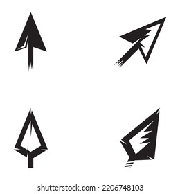 Speerlogo-Design mit Vektorgrafik