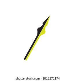 Spear logo design vector ilustration icon templat
