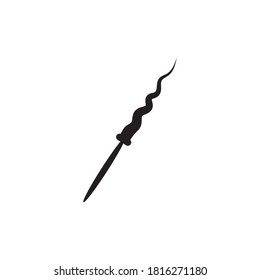 Spear logo design vector ilustration icon templat
