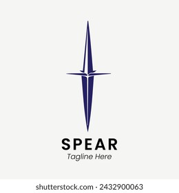 Spear logo design vector template