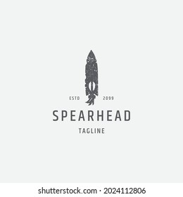 Spear logo icon design template flat vector illustration
