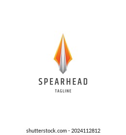 Spear logo icon design template flat vector illustration