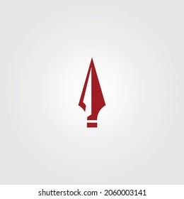 Spear logo icon design vector