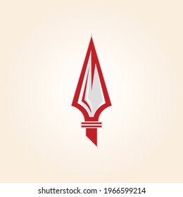 Spear logo icon sticker design vector 