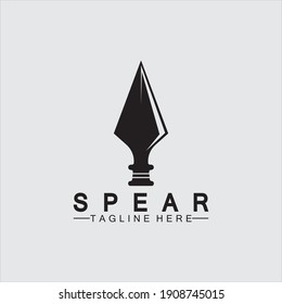 Spear logo icon vector illustration design.Head spear logo vintage illustration design vector