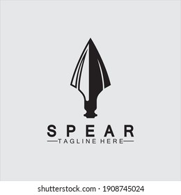 Spear logo icon vector illustration design.Head spear logo vintage illustration design vector