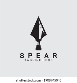 Spear logo icon vector illustration design.Head spear logo vintage illustration design vector