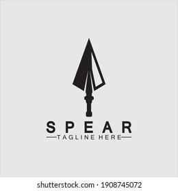 Spear logo icon vector illustration design.Head spear logo vintage illustration design vector