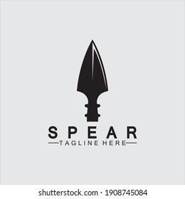 Spear logo icon vector illustration design.Head spear logo vintage illustration design vector