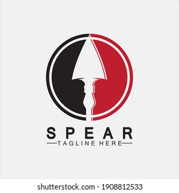 Spear logo icon vector illustration design.Head spear logo vintage illustration design vector
