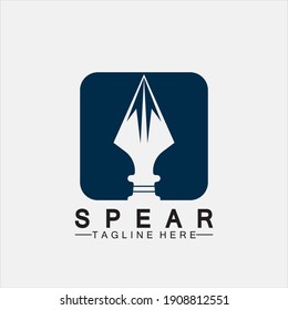 Speer Logo Symbol Vektorgrafik Design.Head Spear Logo Vintage-Vektorgrafik Design