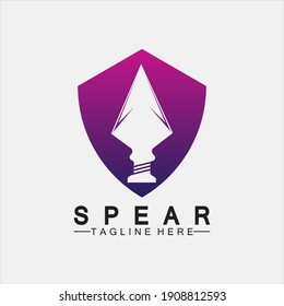Spear logo icon vector illustration design.Head spear logo vintage illustration design vector