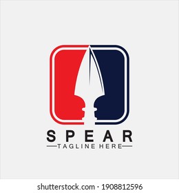 Spear logo icon vector illustration design.Head spear logo vintage illustration design vector