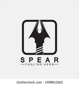 Spear logo icon vector illustration design.Head spear logo vintage illustration design vector